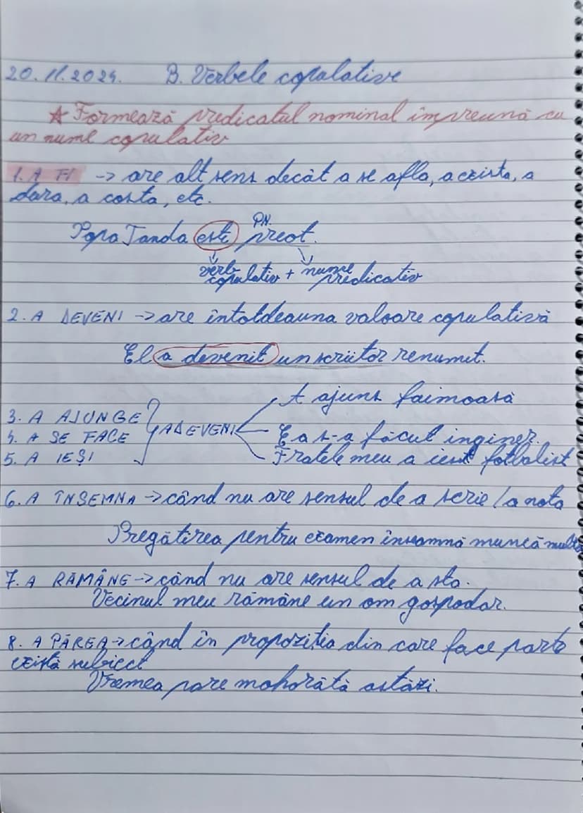 --- OCR Start ---
19.11.2024
Verbal
Eu citesc o stire nouă.
PN
Mirela este veselă aproape tot timpul.
PV\rightarrow Predicat verbal
PN\right
