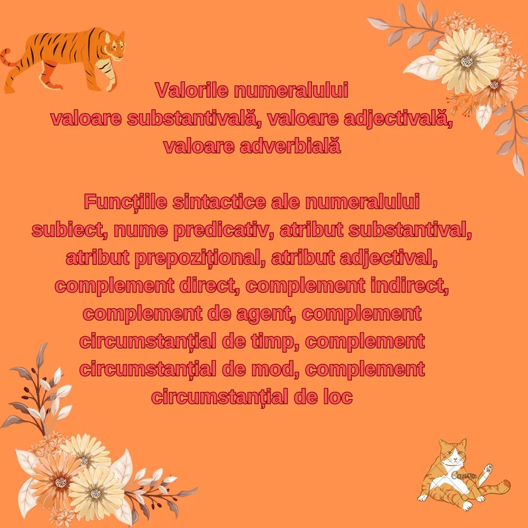 # NUMERALUL

EVALUARE NAȚIONALĂ 2024 NUMERALUL
Numeralul este o parte de vorbire flexibilă care
exprimă un număr (unu, doi, trei), numărul
o