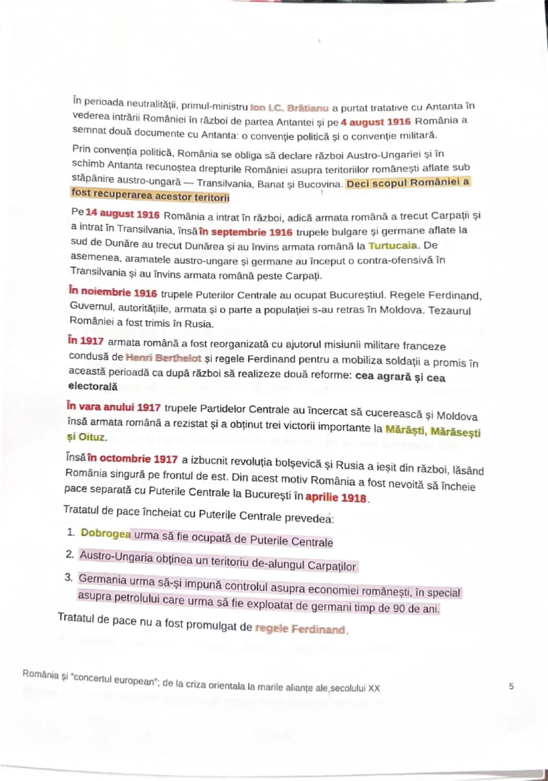 # PRIMUL RĂZBOI MONDIAL (1914-1916)
Războiul a început în 1914 după ce un student sårb l-a asasinat pe prințul moştenitor al
Austro-Ungariei