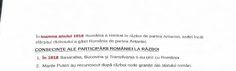 # PRIMUL RĂZBOI MONDIAL (1914-1916)
Războiul a început în 1914 după ce un student sårb l-a asasinat pe prințul moştenitor al
Austro-Ungariei