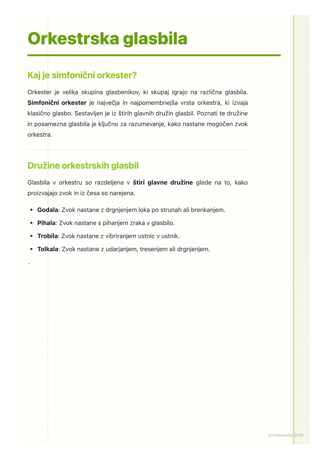 # Orkestrska glasbila

Kaj je simfonični orkester?

Orkester je velika skupina glasbenikov, ki skupaj igrajo na različna glasbila.
Simfoničn