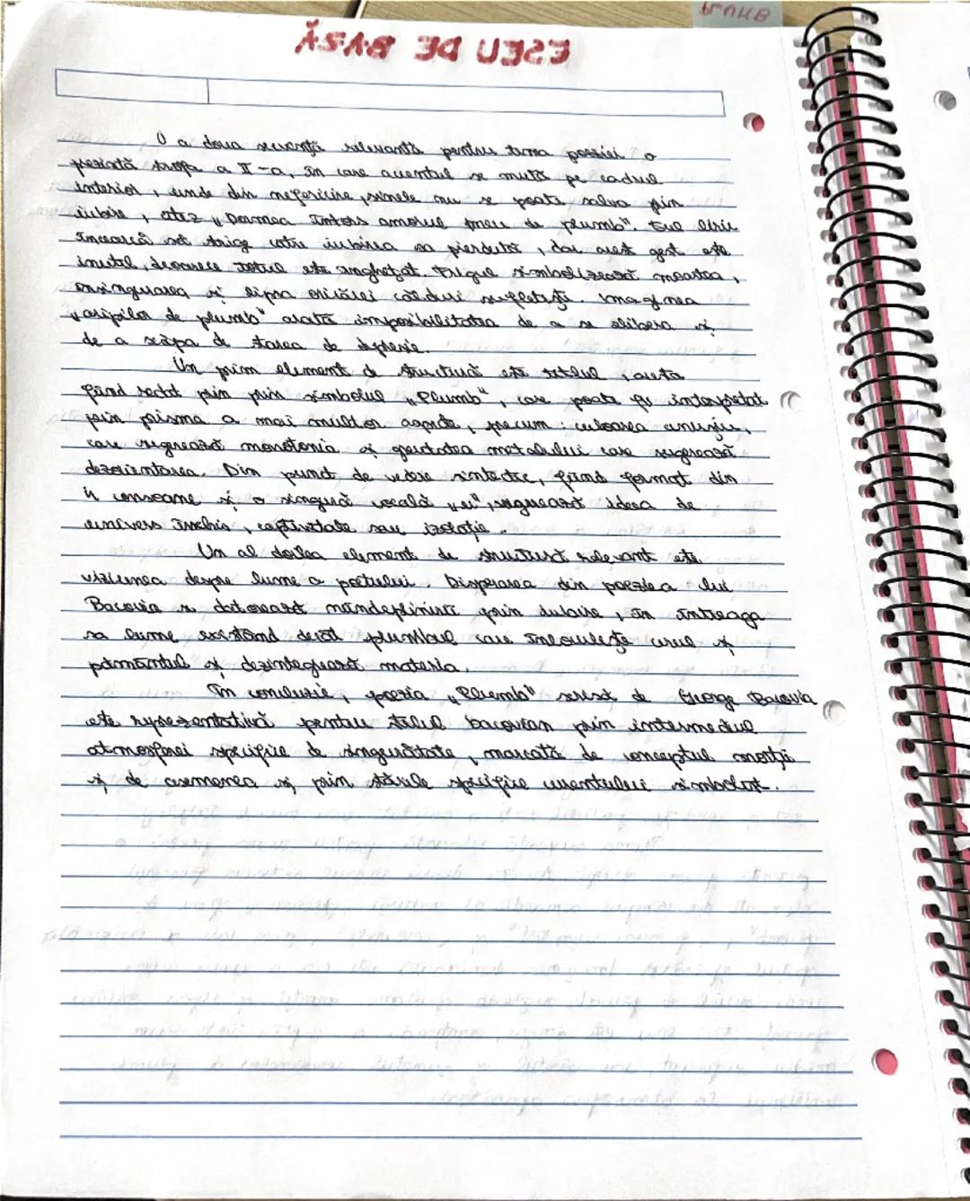 PLUMB
GEORGE BACOVIA
1916 ESEU DE BAZA

Plumb de Gredge Bacovia ete o parzie simbolită, publicată
In volumul u Plumb" in anul 1916. simbolis