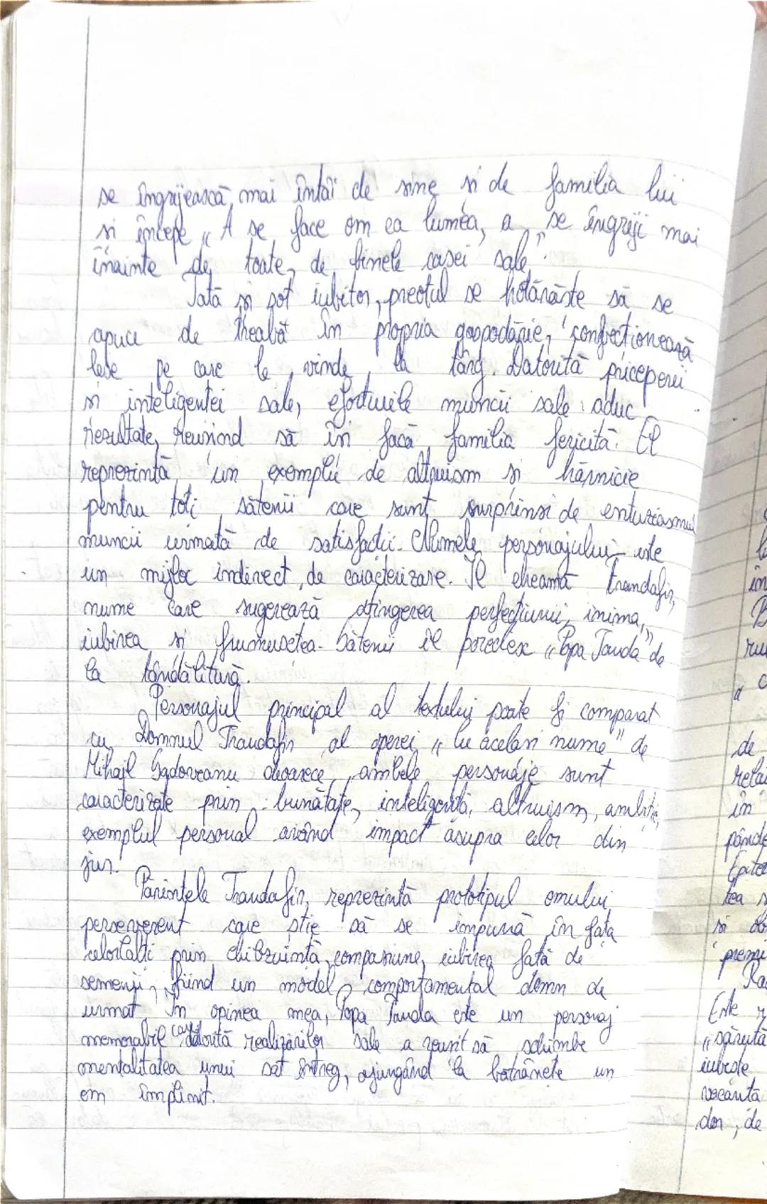 - este o compunere în care sunt prezentate
- trăsăturile unui personaj
- sunt analizate trăsăturile fizice și morale făcând
referire la mijl
