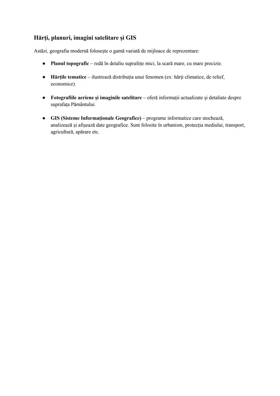 Măsurarea și reprezentarea Pământului
Reprezentarea cartografică a suprafeței terestre
Harta este principalul instrument de lucru al geograf