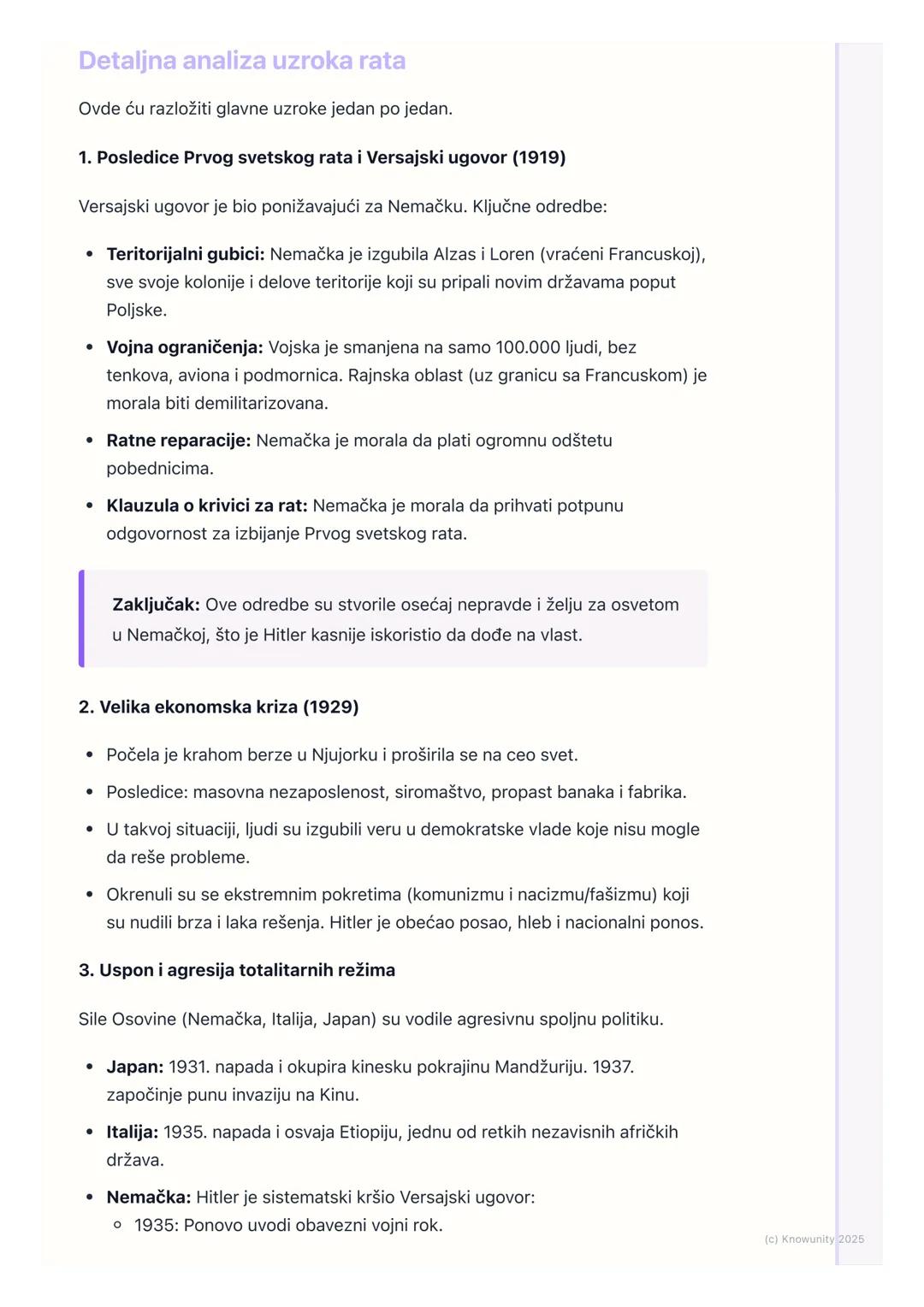 # Uzroci i povod rata

Uvod u uzroke rata

Drugi svetski rat nije počeo iznenada. Bio je posledica mnogih problema koji su
se gomilali godin