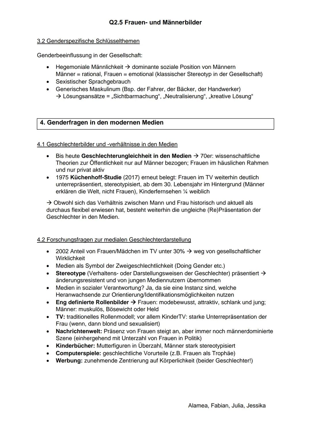 # Q2.5 Frauen- und Männerbilder

# 1. Frauen- und Männerbilder in der Literatur

## 1.1 Begriffe

Patriarchat (Vaterherrschaft) → Gesellscha