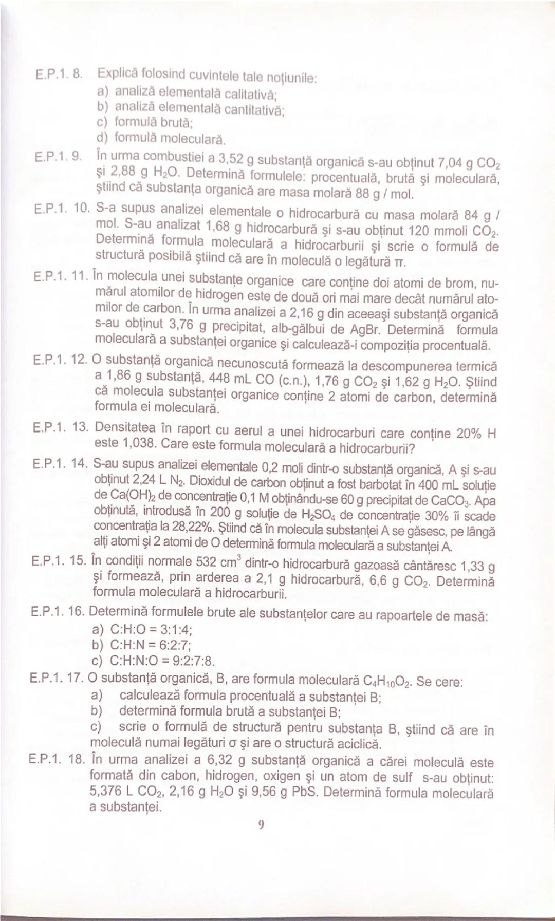 # Capitolul 1

# INTRODUCERE ÎN STUDIUL
# CHIMIEI ORGANICE

# TESTE DE EVALUARE

# Test 1.1.

I. Scrie cuvântul / cuvintele dintre paranteze