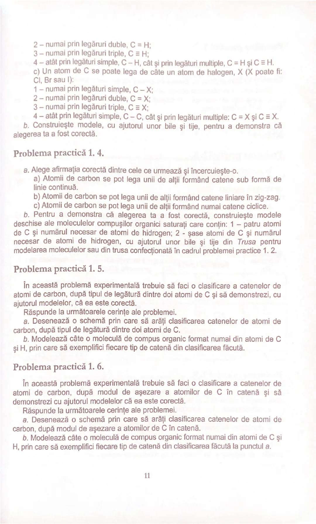 # Capitolul 1

# INTRODUCERE ÎN STUDIUL
# CHIMIEI ORGANICE

# TESTE DE EVALUARE

# Test 1.1.

I. Scrie cuvântul / cuvintele dintre paranteze