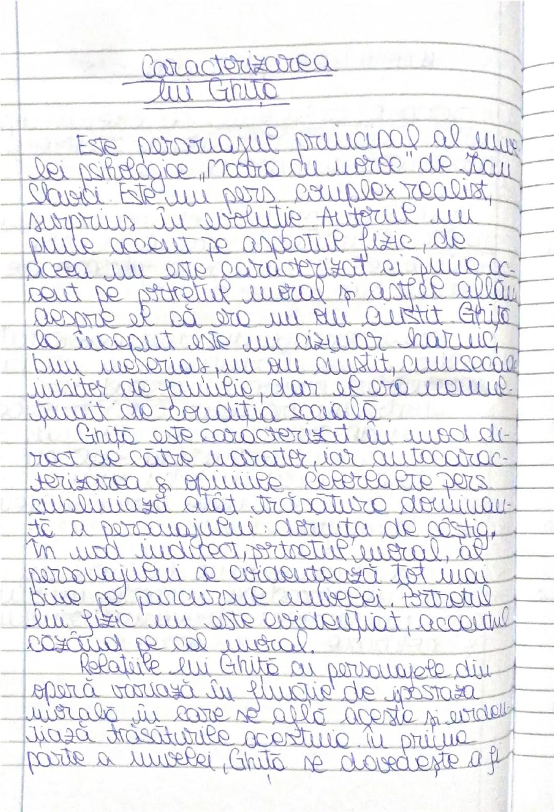 Ghiță – O Analiză din Moara cu Noroc