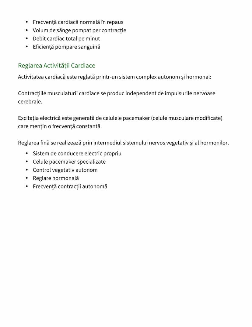 # Anatomia şi Funcţionarea Inimii

## Structura Anatomică a Inimii
Inima reprezintă un muşchi cavitar vital pentru organism, având următoare