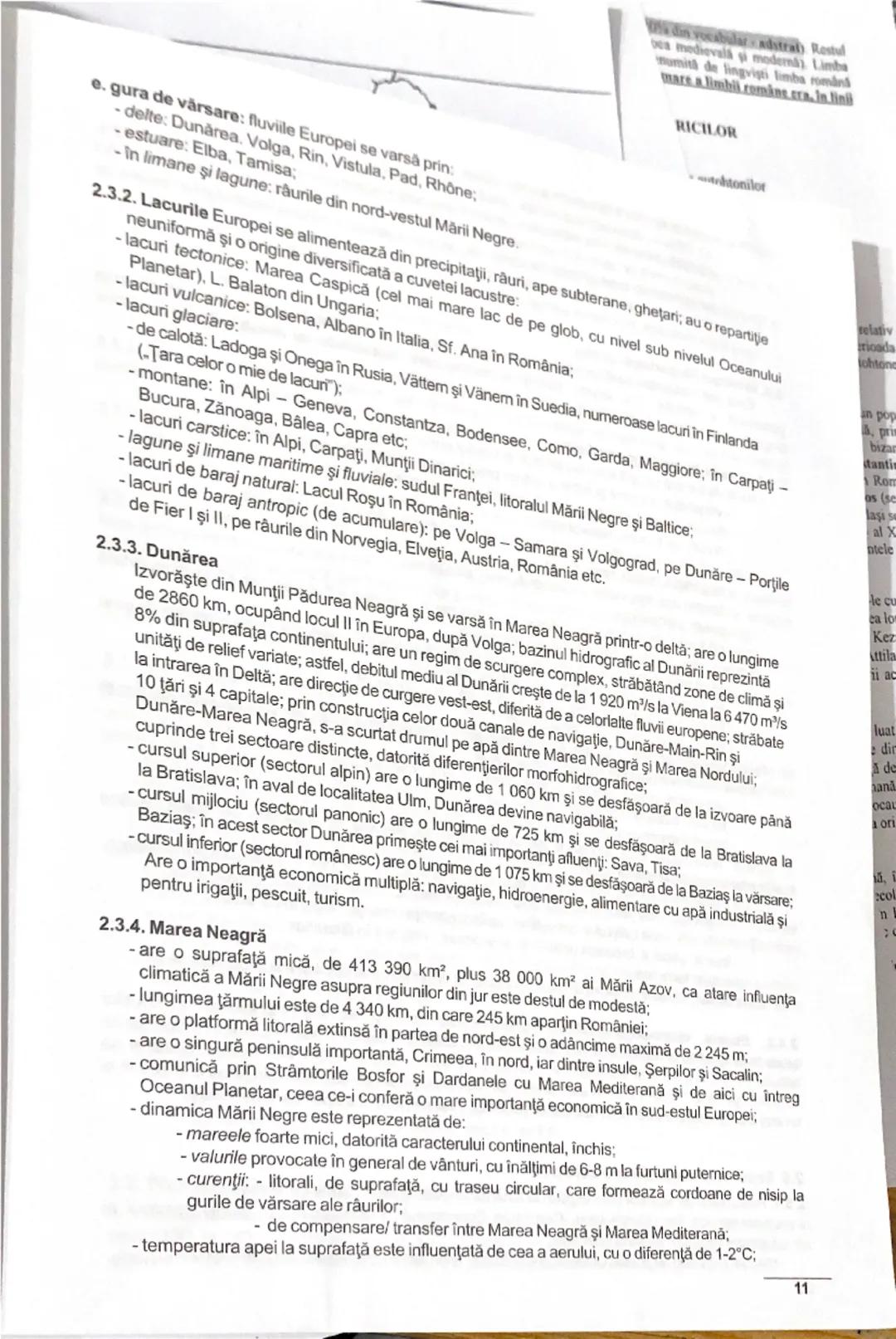 ## 2. Elemente de geografie fizică

## 2.1. Relieful major al Europei

a. **Altimetric,** Europa se desfășoară între -28 m în Câmpia Precasp