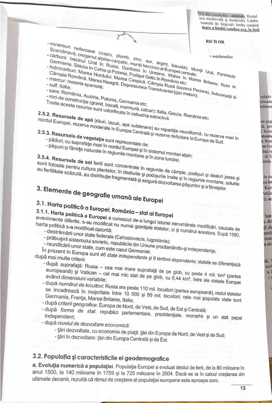 ## 2. Elemente de geografie fizică

## 2.1. Relieful major al Europei

a. **Altimetric,** Europa se desfășoară între -28 m în Câmpia Precasp