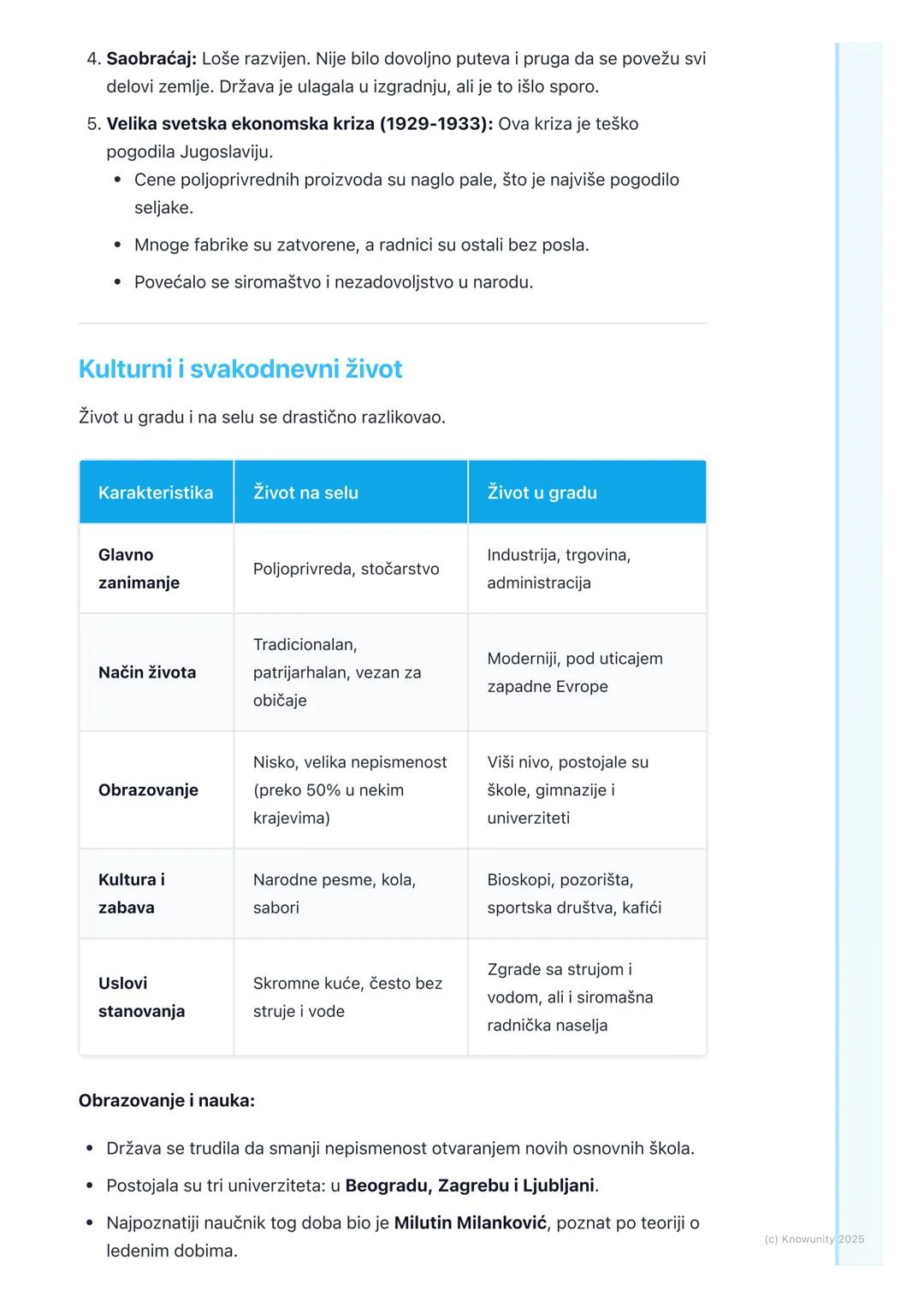 # Društveni i ekonomski život

## Društveni i ekonomski život u Kraljevini Jugoslaviji

Kraljevina Jugoslavija je bila nova država, stvorena
