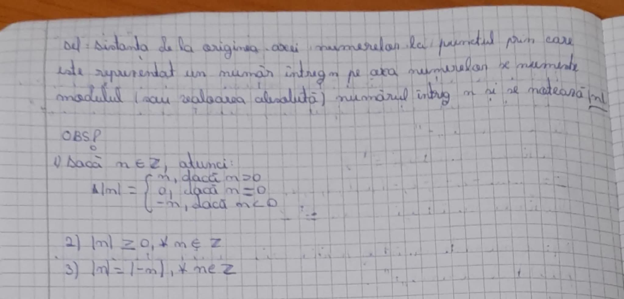 # Mulțimea numerelor întregi

def.: Se numește număr întreg natural numărul natural 0, sau orice alt număr natural diferit de 0, precedat fi