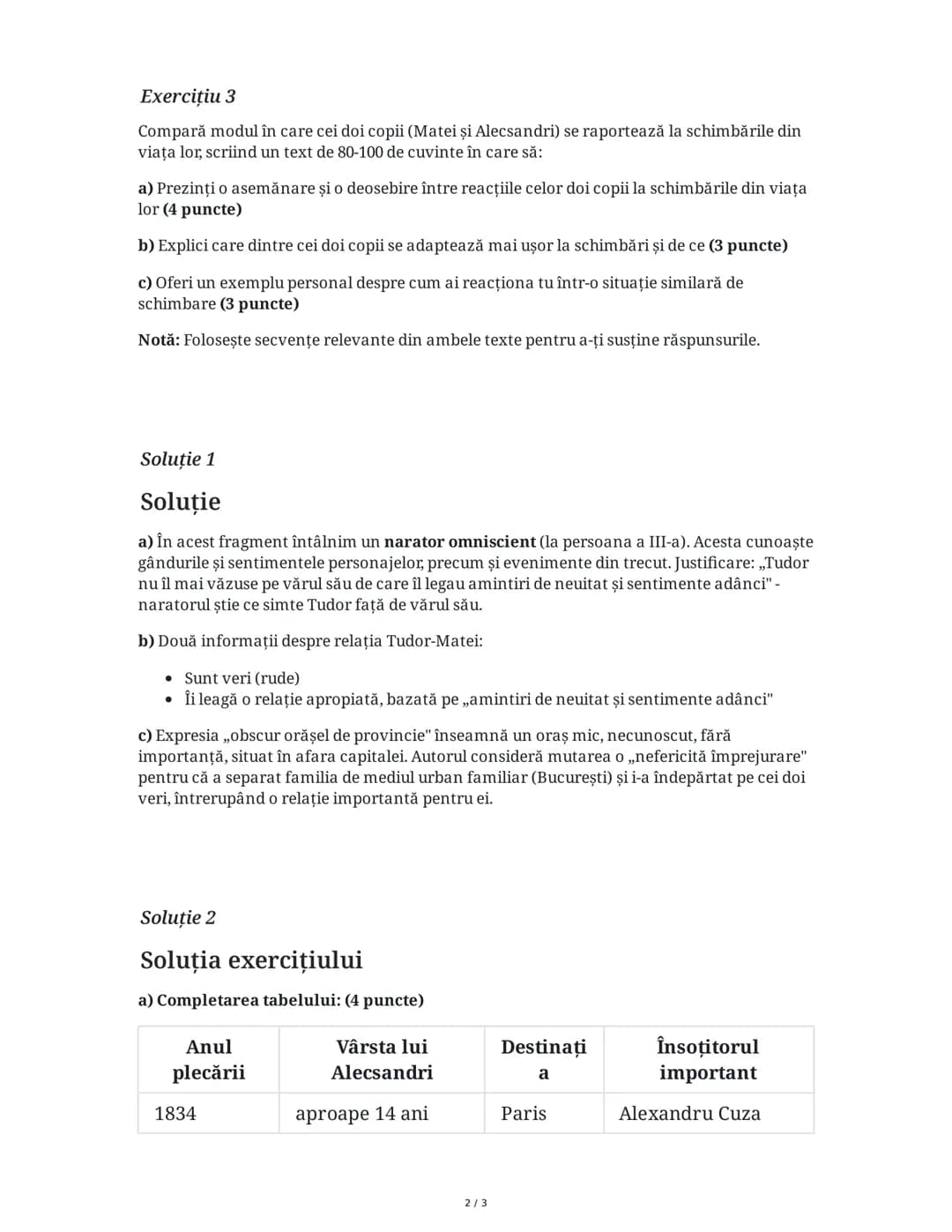 3 June 2025
Simulare Evaluare Națională: Limba Română,
Clasa a VIII-a
Exercițiu 1
Citește cu atenție următorul fragment din textul „Matei Il