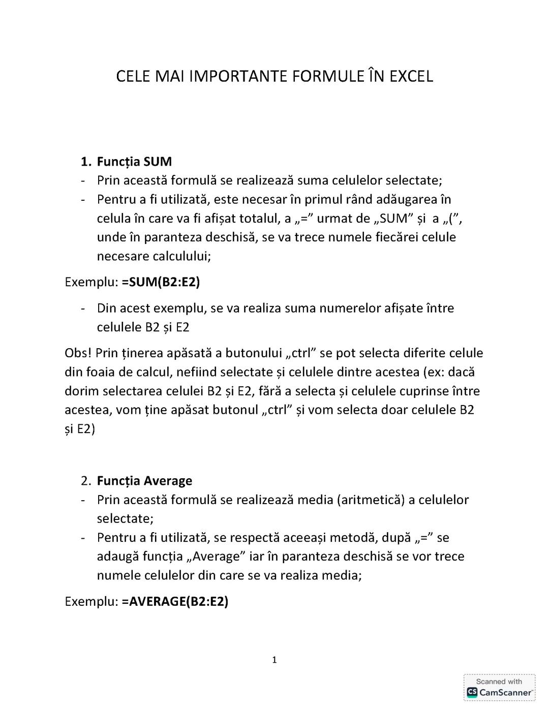 Formule excel - Competente Digitale