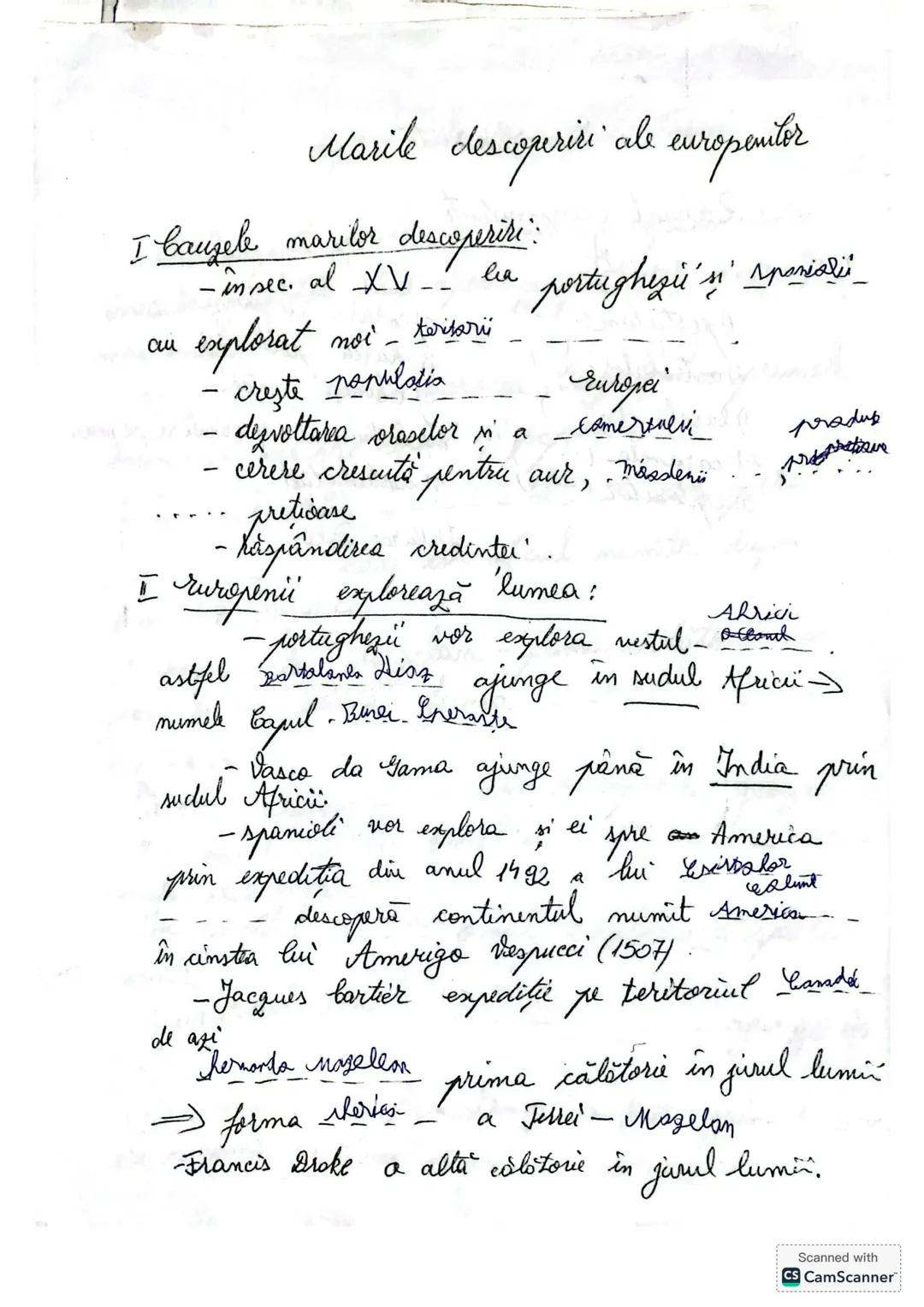 Marile descoperici ale europeiter
I Cauzele marilor descoperiti :
- insec. al XV-lea portughezi'si' spanialis_
au explorat noi - toritarii