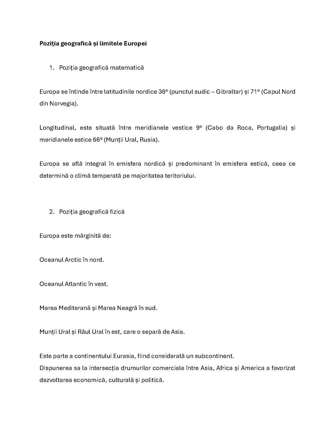 Pozitia geografica și limitele