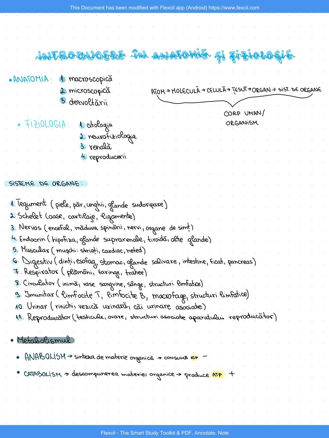 This Document has been modified with Flexcil app (Android) https://www.fexcil.com
JANEROADLIGERE înd ANATOMIE şi fizialagia
•ANATOMIA: 1. ma