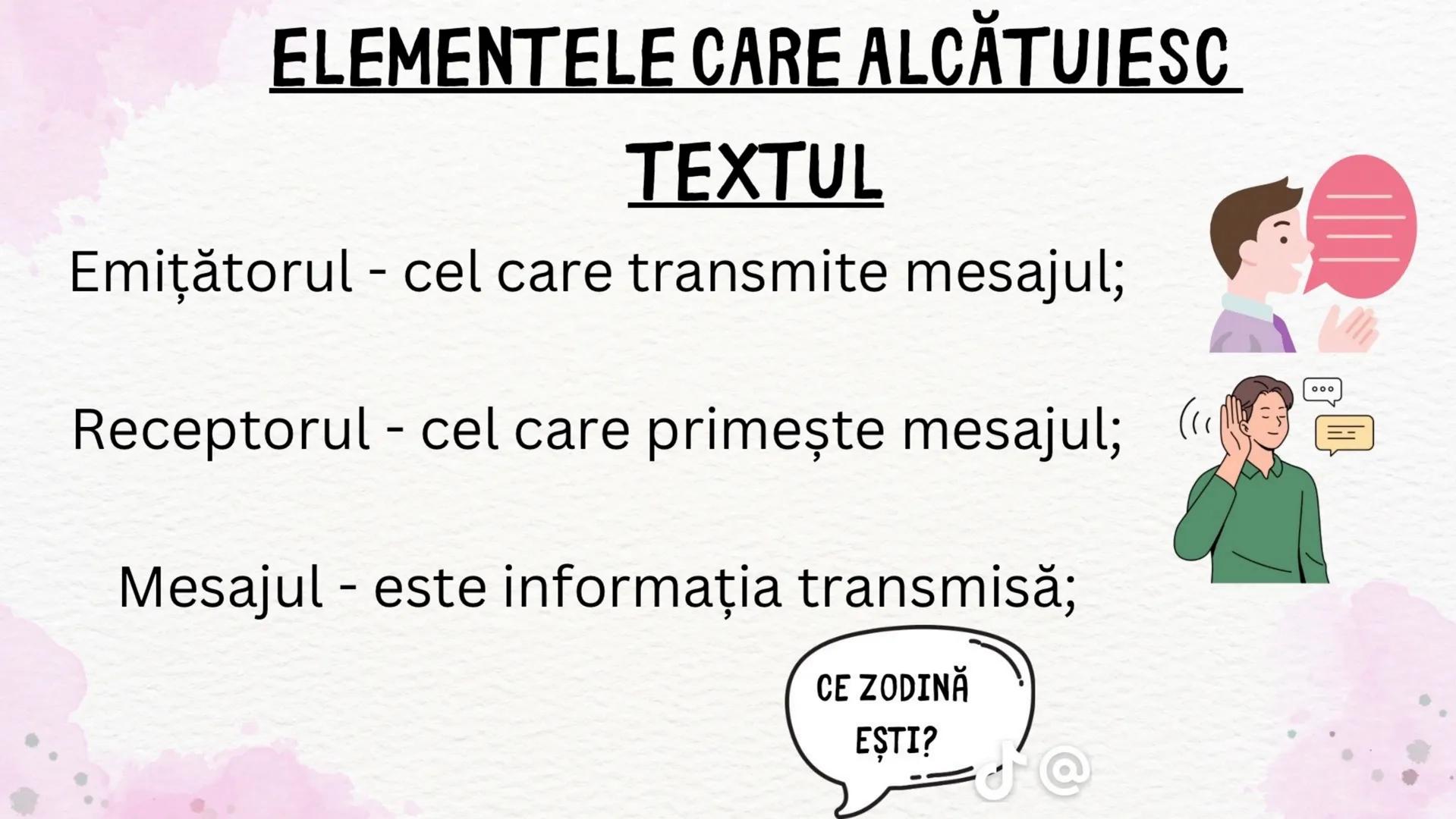 # PROBA ORALĂ LA
# ROMÂNĂ
| CATCHY TEACHER # TIPURI DE TEXTE
TEXTUL DESCRIPTIV - este textul care prezintă portretul
unei persoane sau un