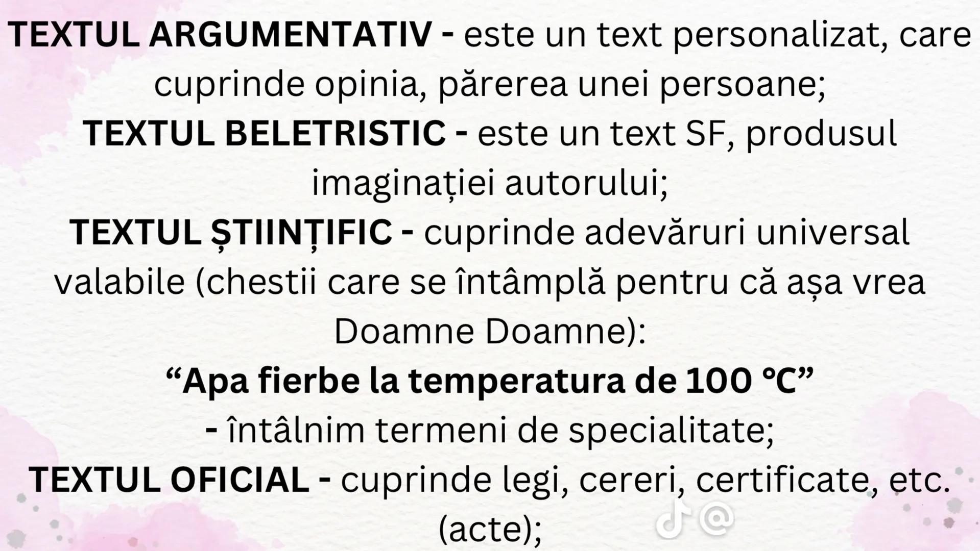 # PROBA ORALĂ LA
# ROMÂNĂ
| CATCHY TEACHER # TIPURI DE TEXTE
TEXTUL DESCRIPTIV - este textul care prezintă portretul
unei persoane sau un