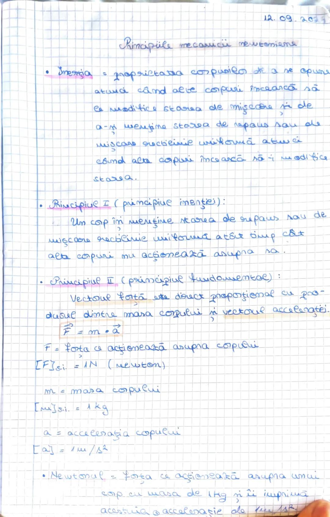 12.09.204.
Rincipiüle
mecaricu mestamiene
• Inertia = proprietatea corpurilor de a se opune
atuna cand alte corpuri încearcă sà
>
Ce neoditi