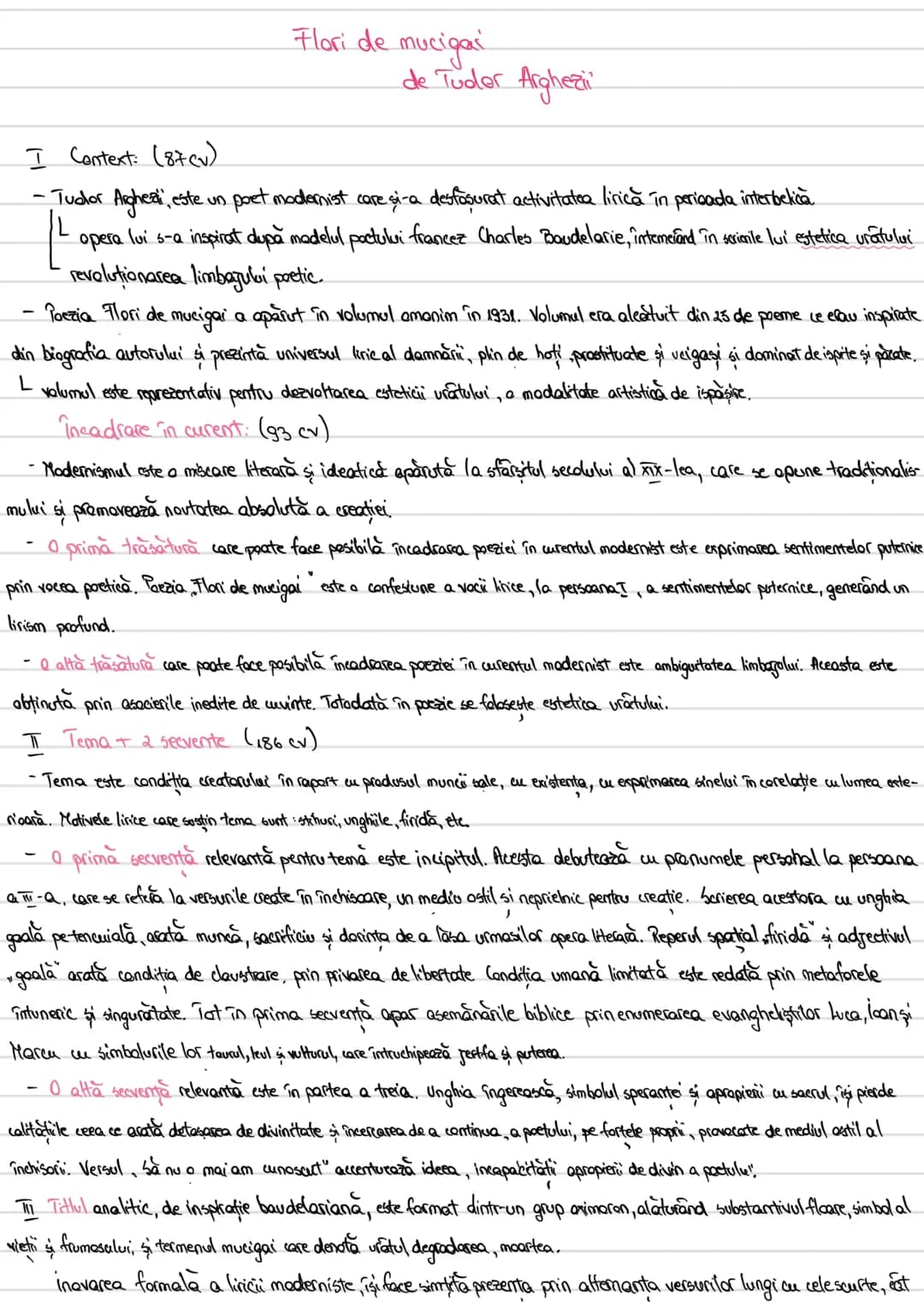 # Flori de mucigai
## de Tuder Arghezii
I Context: (87cv)
- Tudor Arghezi, este un poet modernist care si-a desfăşurat activitatea lirică