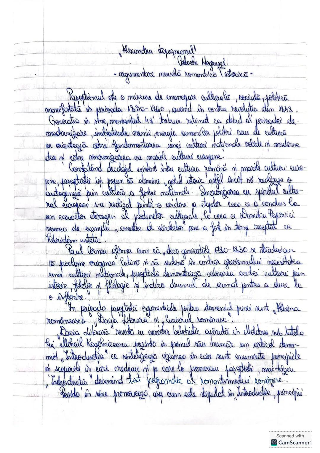 Alexandru dopusneanul
Costoche Negruzzi.
- argumentare newela romantics Tistorica -
Pasortimel este o mişcare de emoneyare culturală, socia