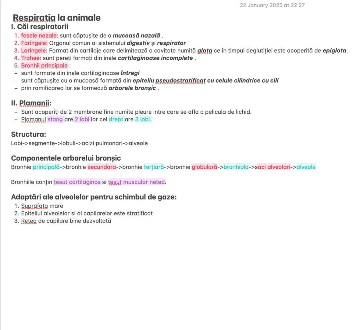 Particularități ale sistemului respirator la vertebrate
22 January 2025 at 22:40
La vertebrate sunt 2 tipuri de organe specializate în schim