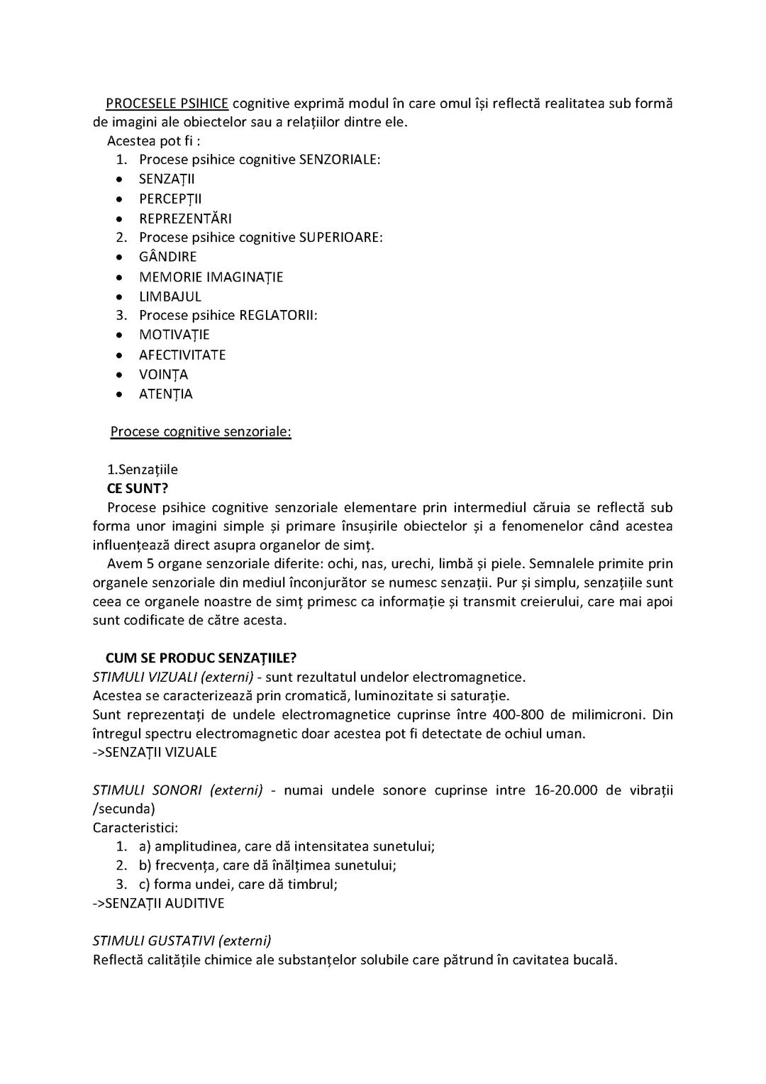 Procese psihice cognitive