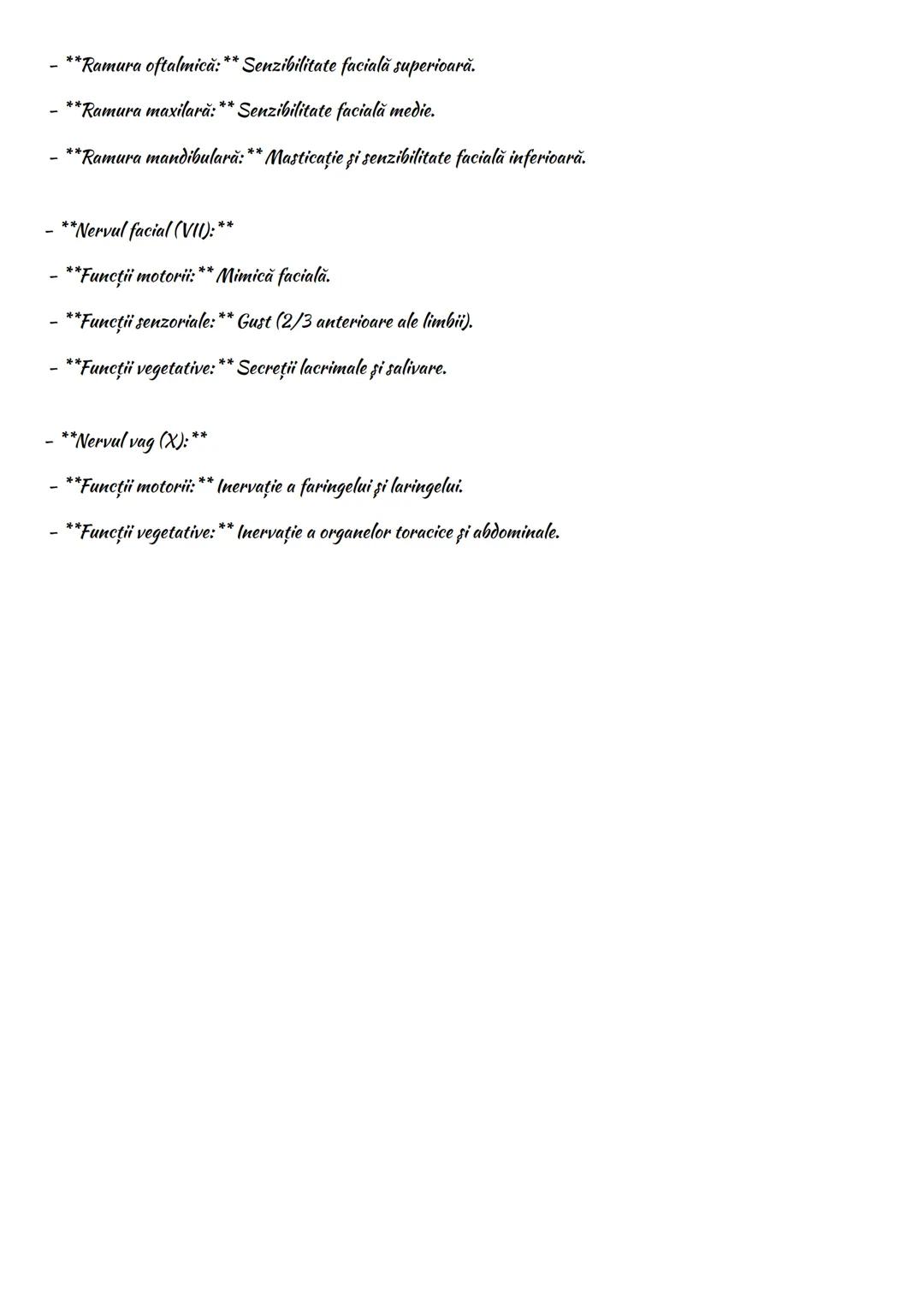 --- OCR Start ---
Sinteza schematică a
encefalului şi nervilor cranieni:
**1. Encefalul - Componente principale:**
**Trunchi cerebral:**
**B