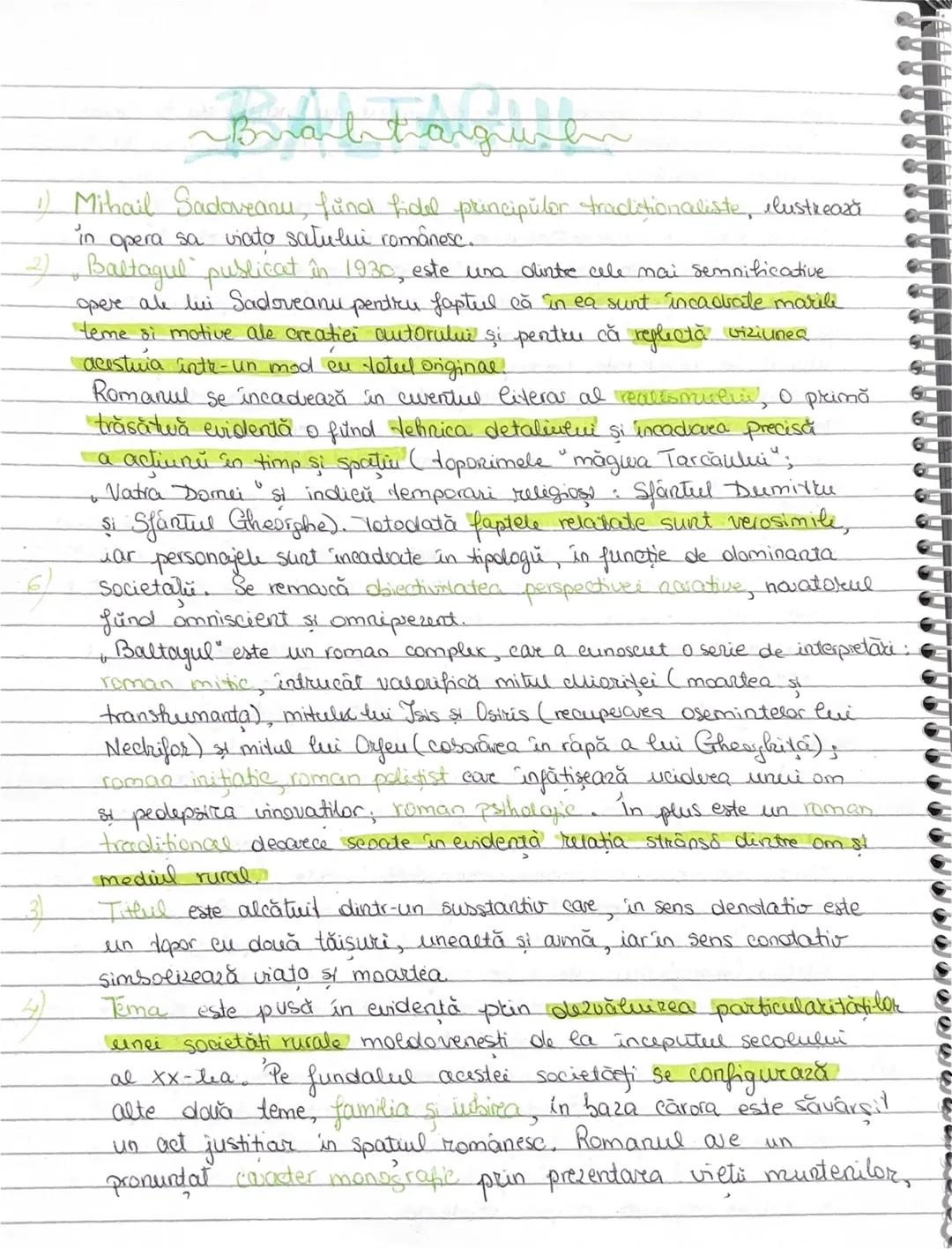 Brarbitranguren
1) Mihail Sadoveanu, fund fidel principilor traditionaliste, ilustrează
in opera sa viata satului românesc..
2) Baltagul p