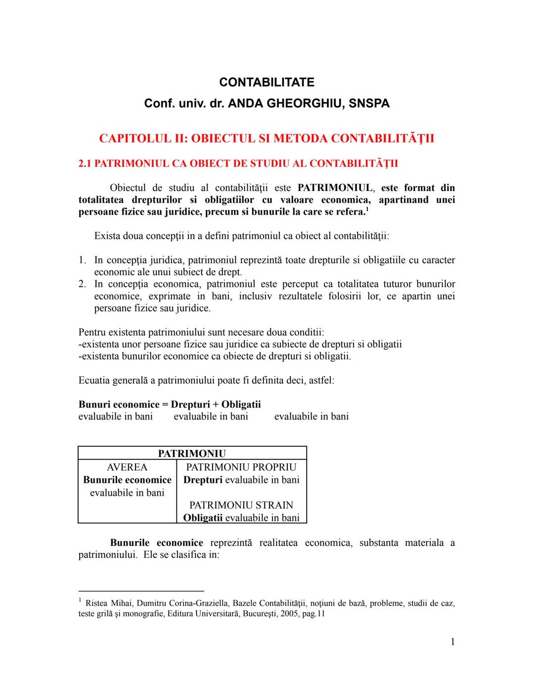 --- OCR Start ---
CONTABILITATE
Conf. univ. dr. ANDA GHEORGHIU, SNSPA
CAPITOLUL I INTRODUCERE
În anul 1494, călugărul franciscan venetian Lu