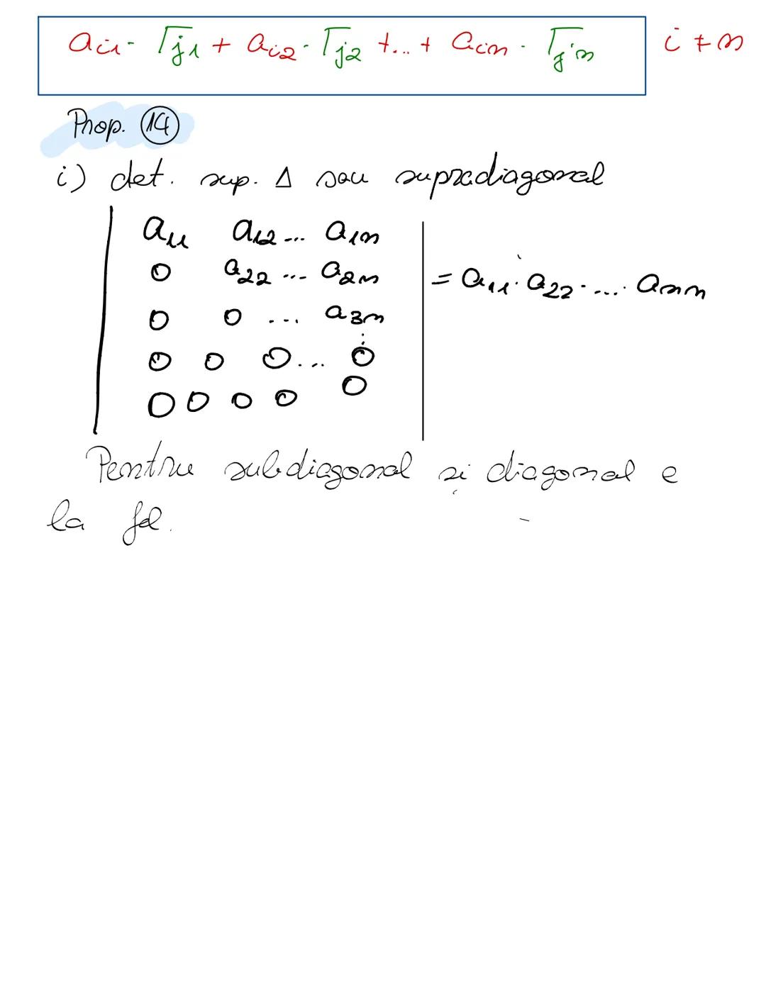 Proprietăți ale determinantilor
| $a_{11}$ $a_{12}$ | $det$
| $a_{21}$ $a_{22}$ | = $a_{11} a_{22} - a_{12} a_{21}$
Regula A pt. det. d