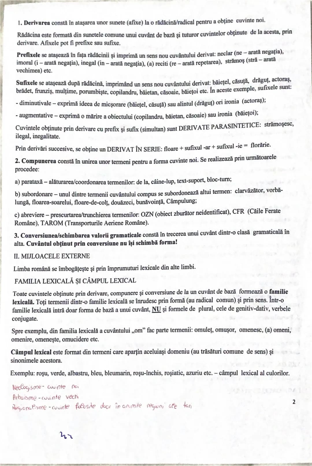 # NOȚIUNI DE VOCABULAR
Totalitatea cuvintelor dintr-o limbă formează lexicul/vocabularul acelei limbi.
Vocabularul are două părți: lexicul