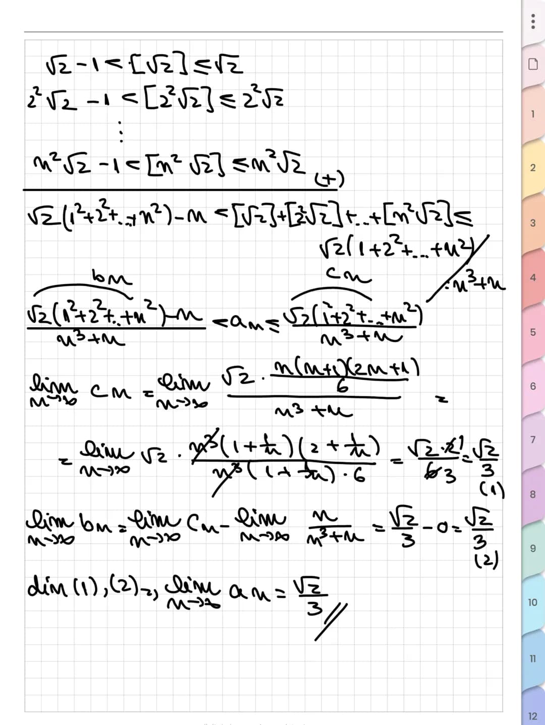 # Sume
remarcabile
① $\sum_{k=1}^{n} k = \frac{n(n+1)}{2}$
② $\sum_{k=1}^{n} k^2 = \frac{n(n+1)(2n+1)}{6}$
③ $\sum_{k=1}^{n} k^3 = [\frac