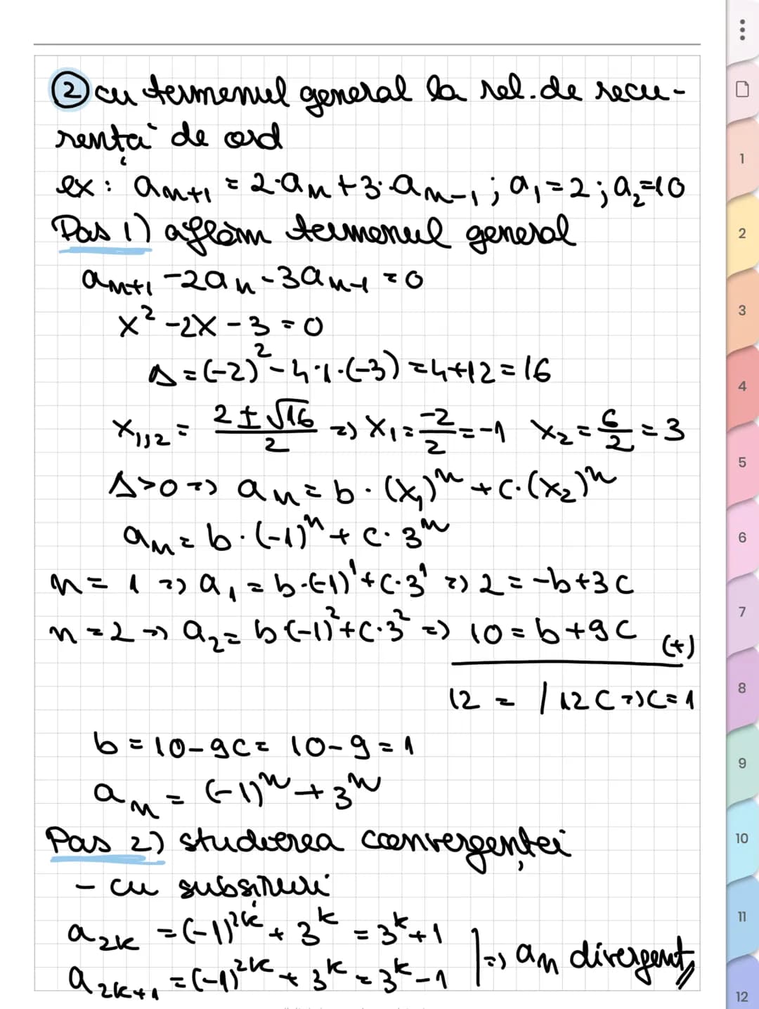 # Sume
remarcabile
① $\sum_{k=1}^{n} k = \frac{n(n+1)}{2}$
② $\sum_{k=1}^{n} k^2 = \frac{n(n+1)(2n+1)}{6}$
③ $\sum_{k=1}^{n} k^3 = [\frac