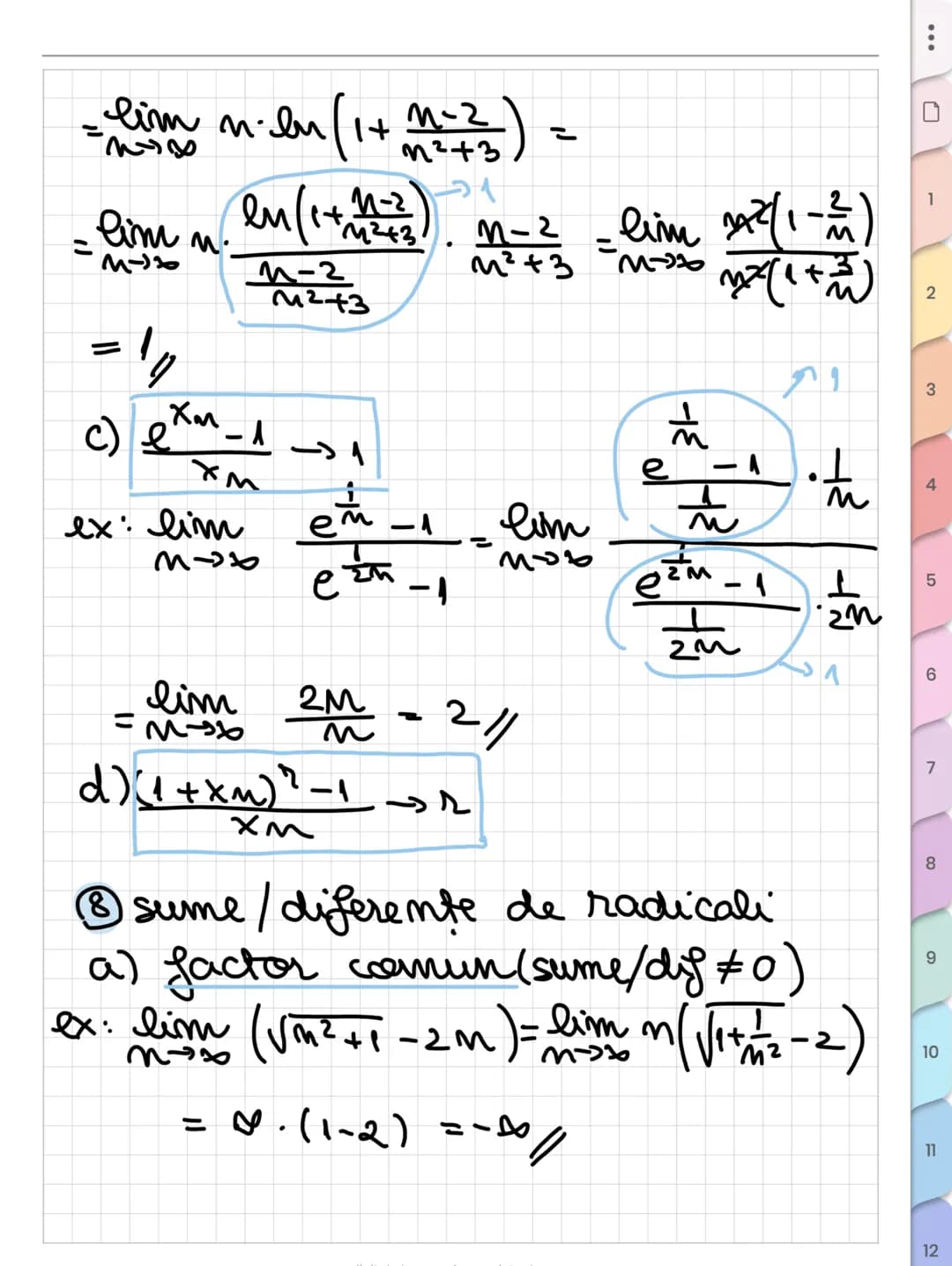 # Sume
remarcabile
① $\sum_{k=1}^{n} k = \frac{n(n+1)}{2}$
② $\sum_{k=1}^{n} k^2 = \frac{n(n+1)(2n+1)}{6}$
③ $\sum_{k=1}^{n} k^3 = [\frac