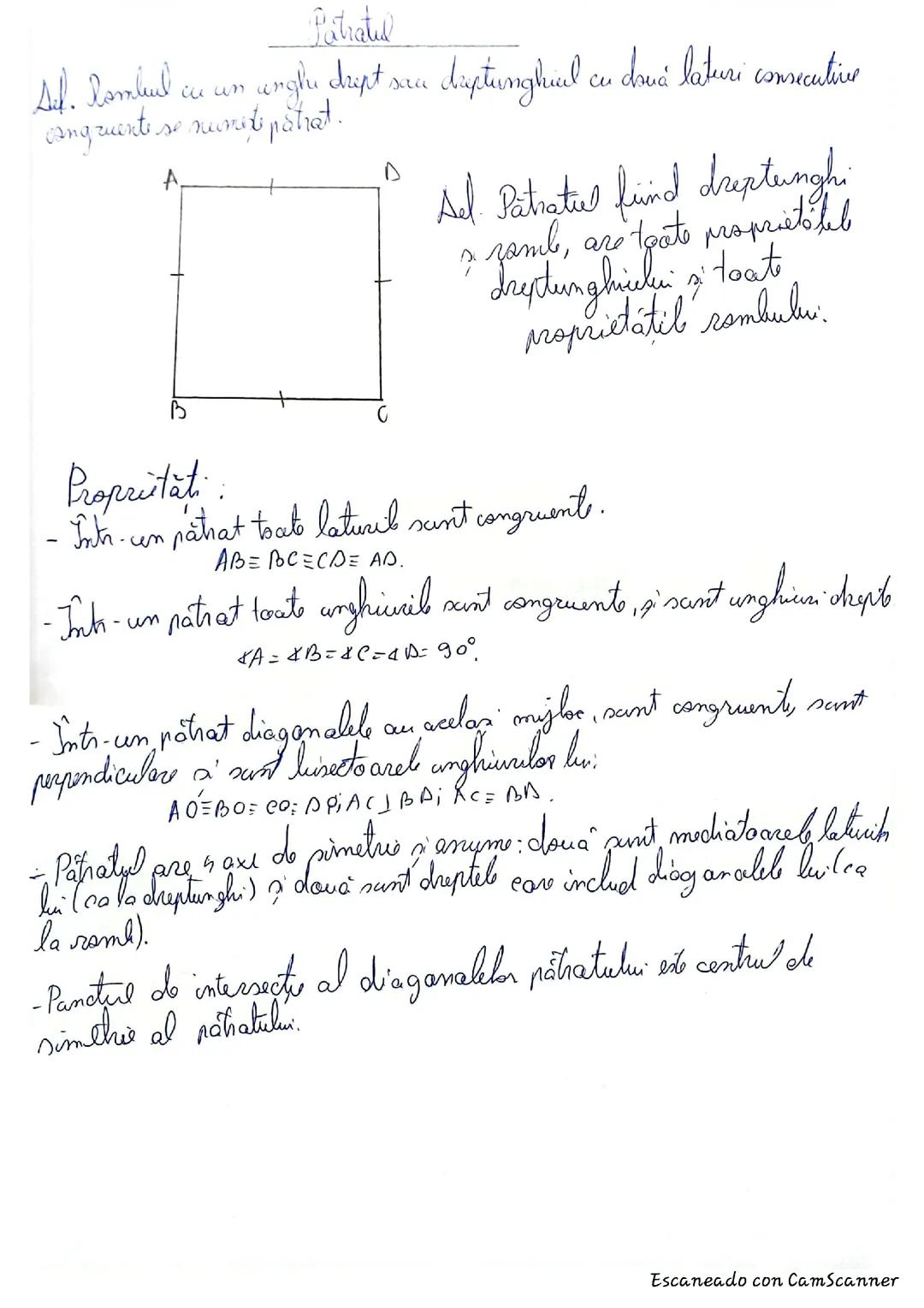 Definiții ~Pătrat~