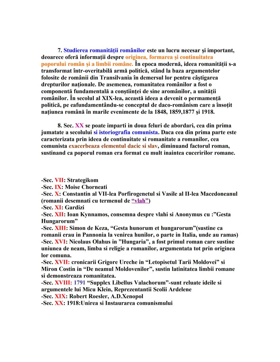# Romanitatea romanilor in viziunea istoricilor
1. prezentarea elementelor fundamentale ale etnogenezei romanesti;
2. prezentarea unui secol