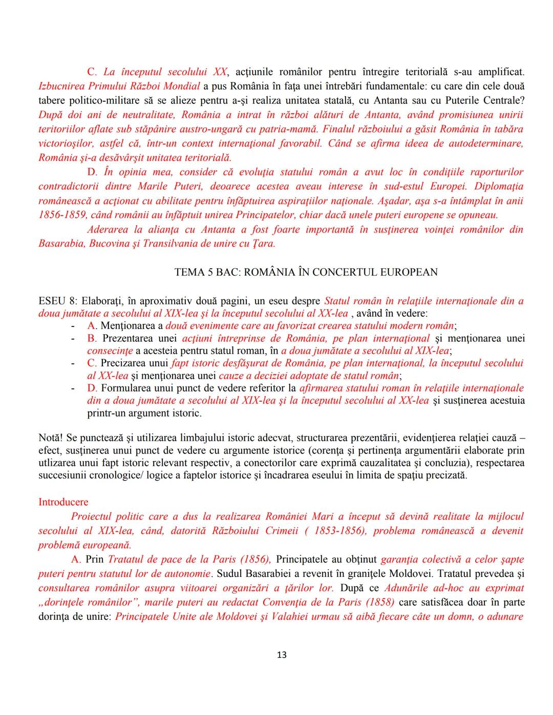 --- OCR Start ---
III. ESEURI ARGUMENTATIVE ȘI STRUCTURATE PE UN PLAN DE IDEI DAT
TEMA 1 BAC: ROMANITATEA ROMÂNILOR ÎN VIZIUNEA ISTORICILOR