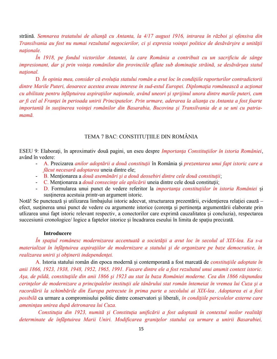 --- OCR Start ---
III. ESEURI ARGUMENTATIVE ȘI STRUCTURATE PE UN PLAN DE IDEI DAT
TEMA 1 BAC: ROMANITATEA ROMÂNILOR ÎN VIZIUNEA ISTORICILOR