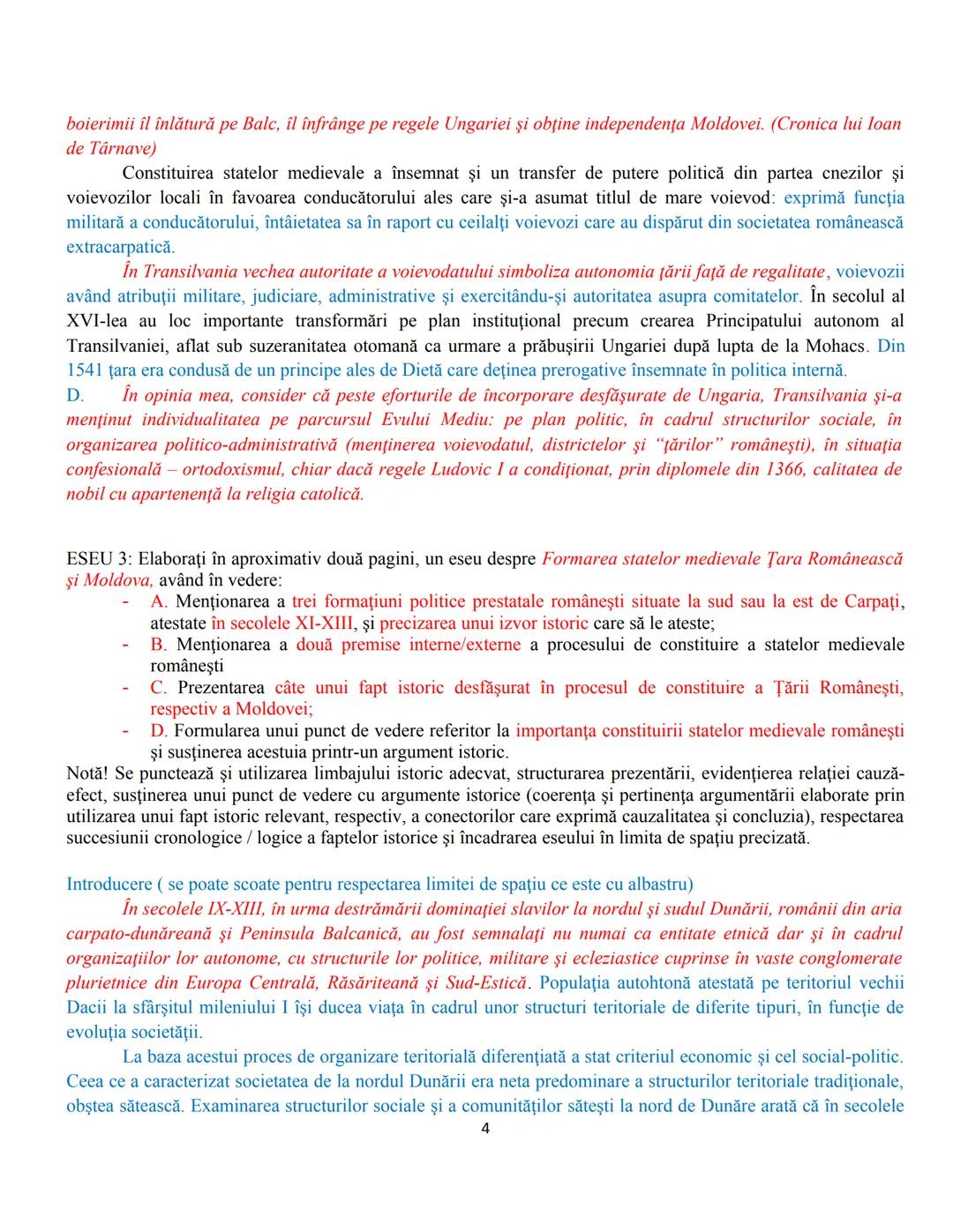--- OCR Start ---
III. ESEURI ARGUMENTATIVE ȘI STRUCTURATE PE UN PLAN DE IDEI DAT
TEMA 1 BAC: ROMANITATEA ROMÂNILOR ÎN VIZIUNEA ISTORICILOR