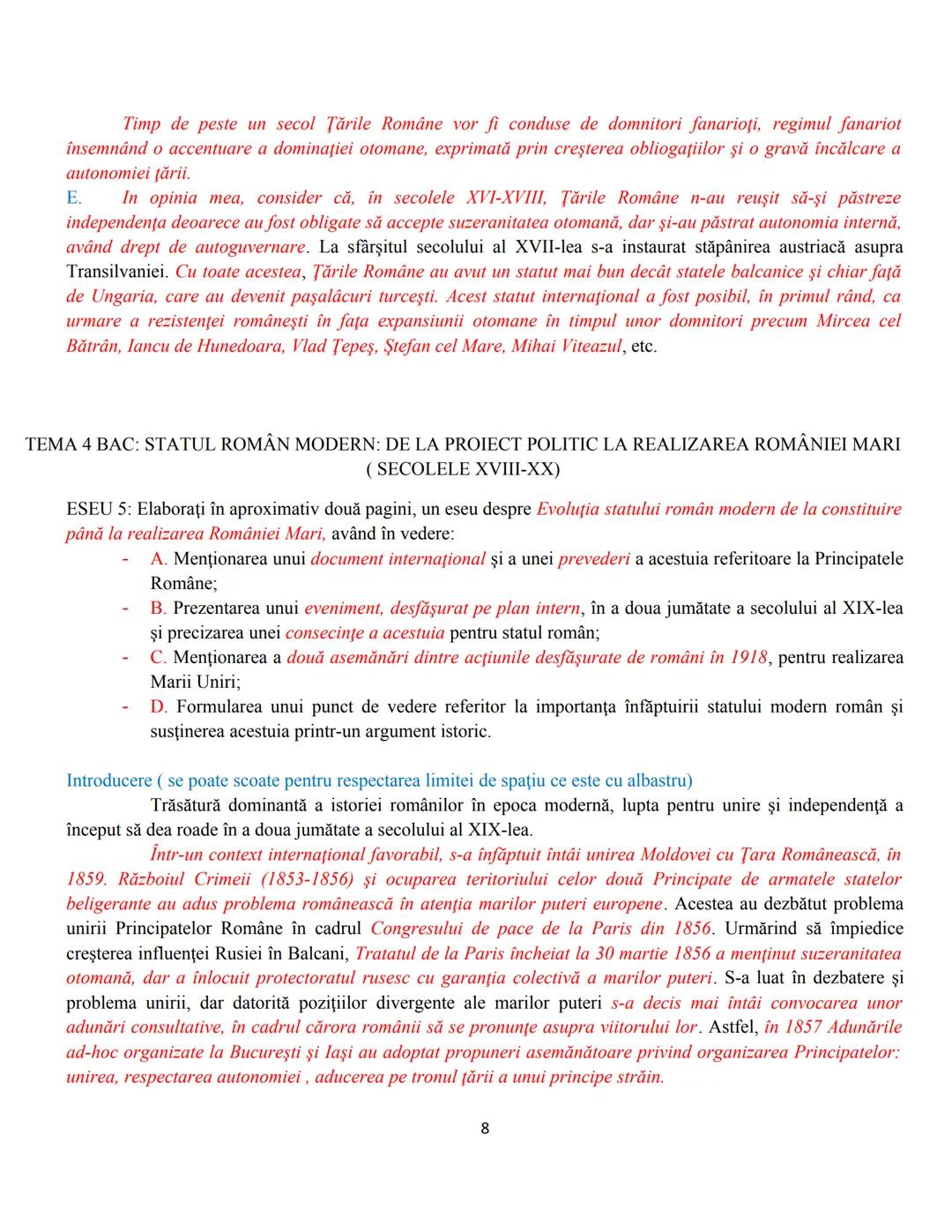 --- OCR Start ---
III. ESEURI ARGUMENTATIVE ȘI STRUCTURATE PE UN PLAN DE IDEI DAT
TEMA 1 BAC: ROMANITATEA ROMÂNILOR ÎN VIZIUNEA ISTORICILOR
