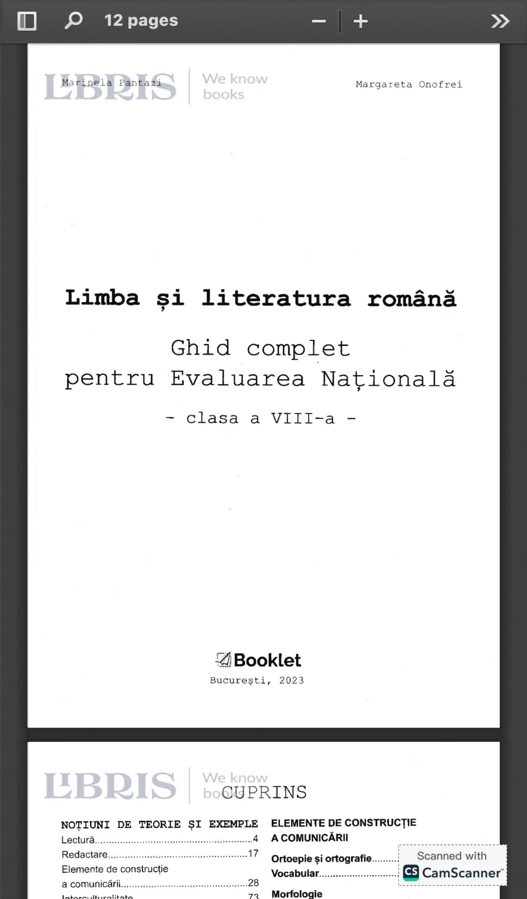 12 pages
Marinela Fantazi
We know
books
Margareta Onofrei
Limba și literatura română
Ghid complet
pentru Evaluarea Naţională
- clasa a