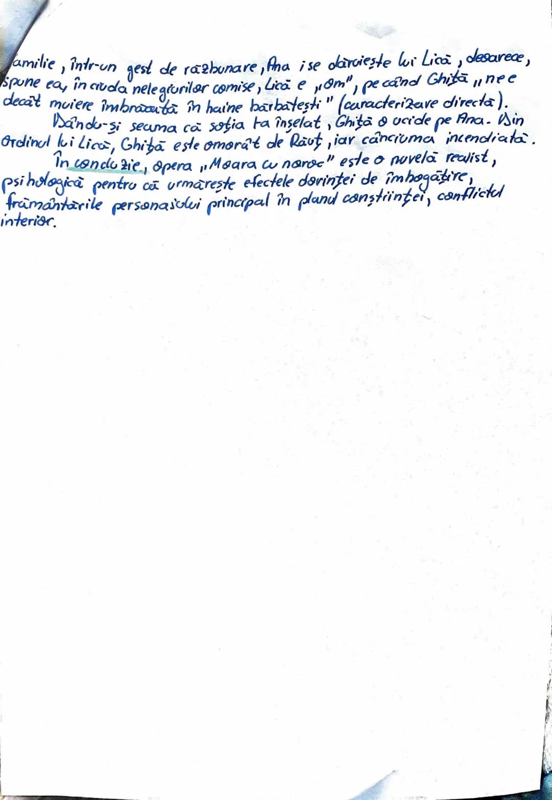 *primele 3 aliniate 7
- perspectivă naro
-conflictul
narativa de la tema si viziune
Ghita
MOARA CU NOROC
②
Ghita este cel mai complex per