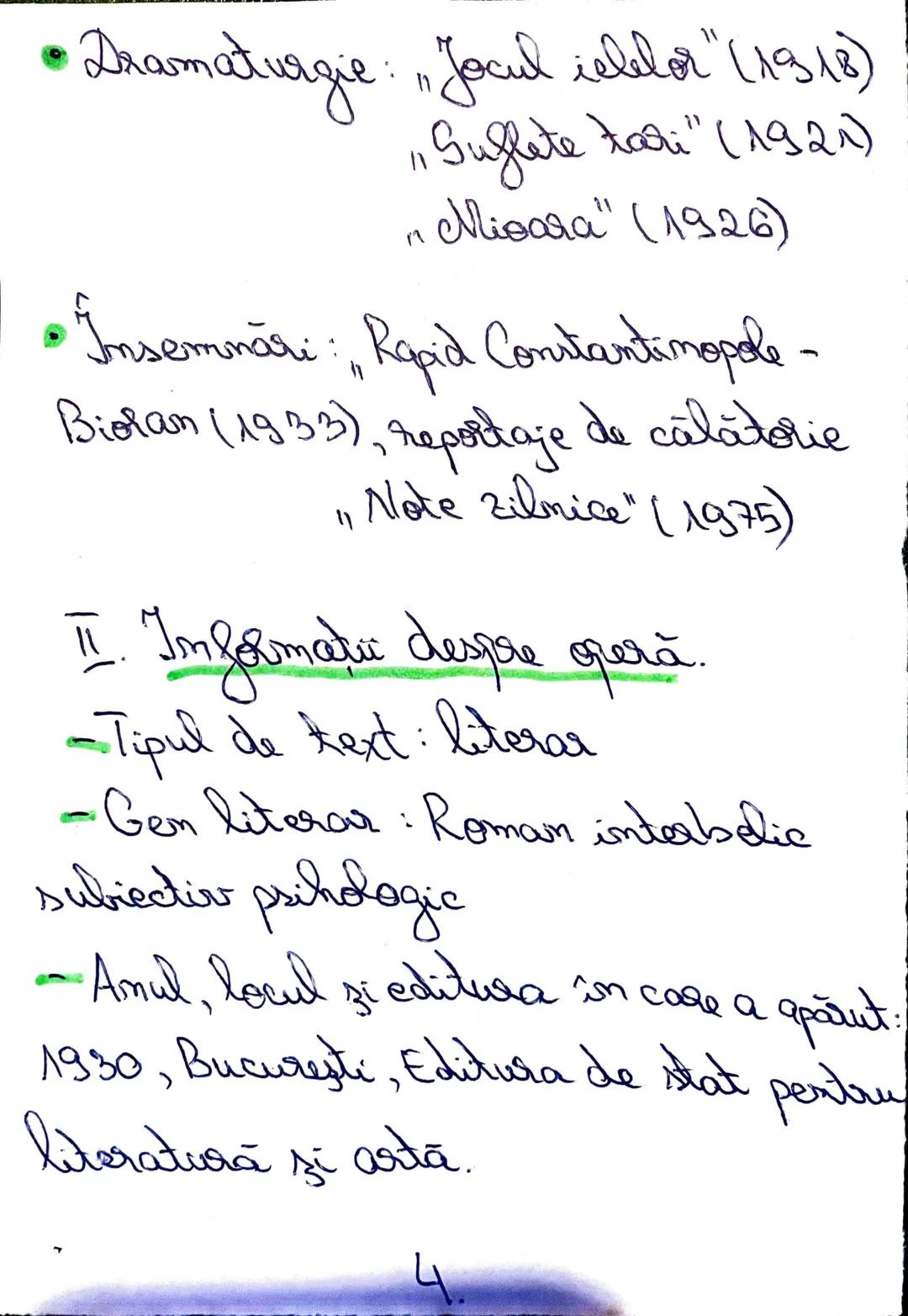 Ultima noapte de dragoste,
întâia noapte de război
Camil Petrescu
I. Informatii despre autor:
- Data si locul naşteri şi al mortui
N: 9/21