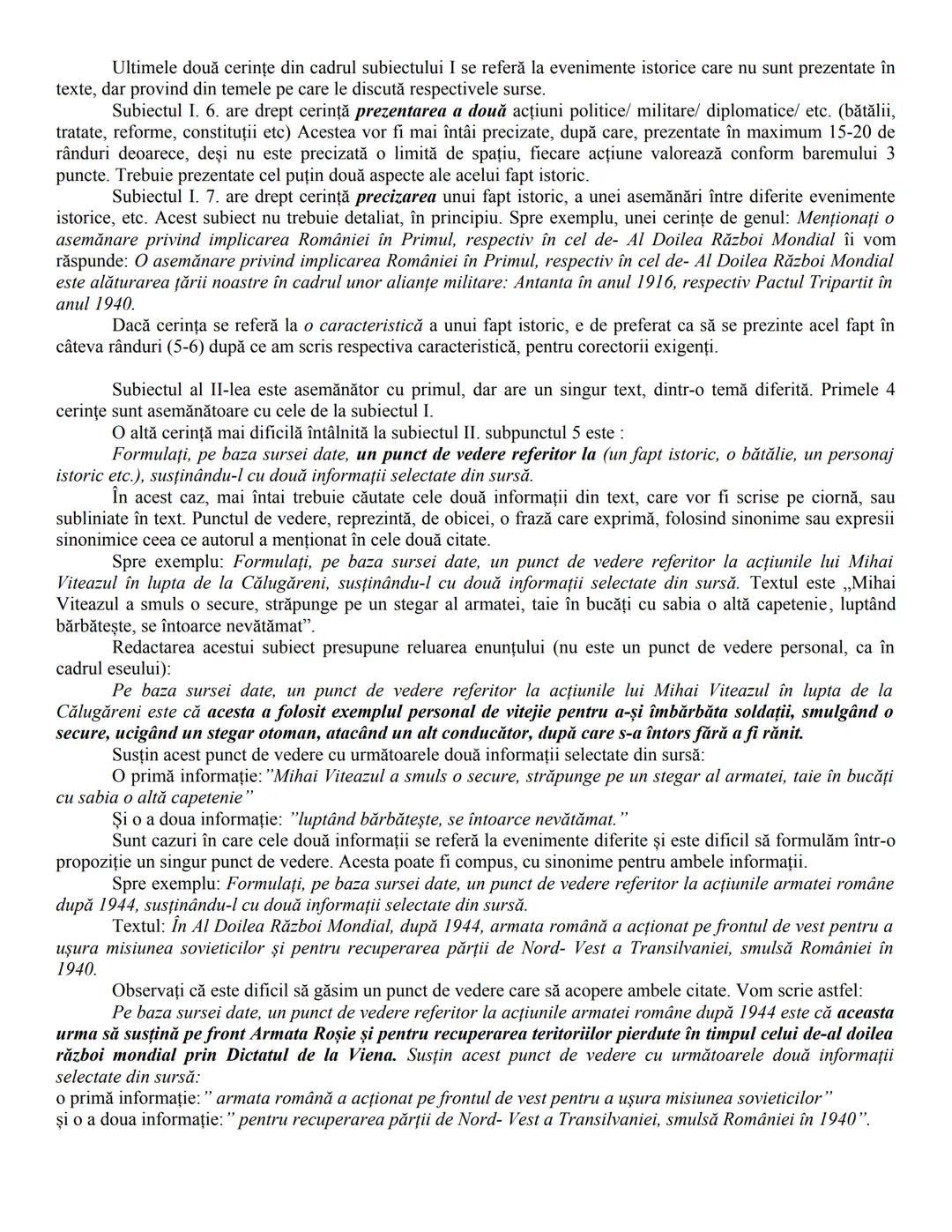 --- OCR Start ---
Modalităţi de realizare a subiectelor din cadrul examenului de bacalaureat la istorie
Modalități de realizare a subiectelo