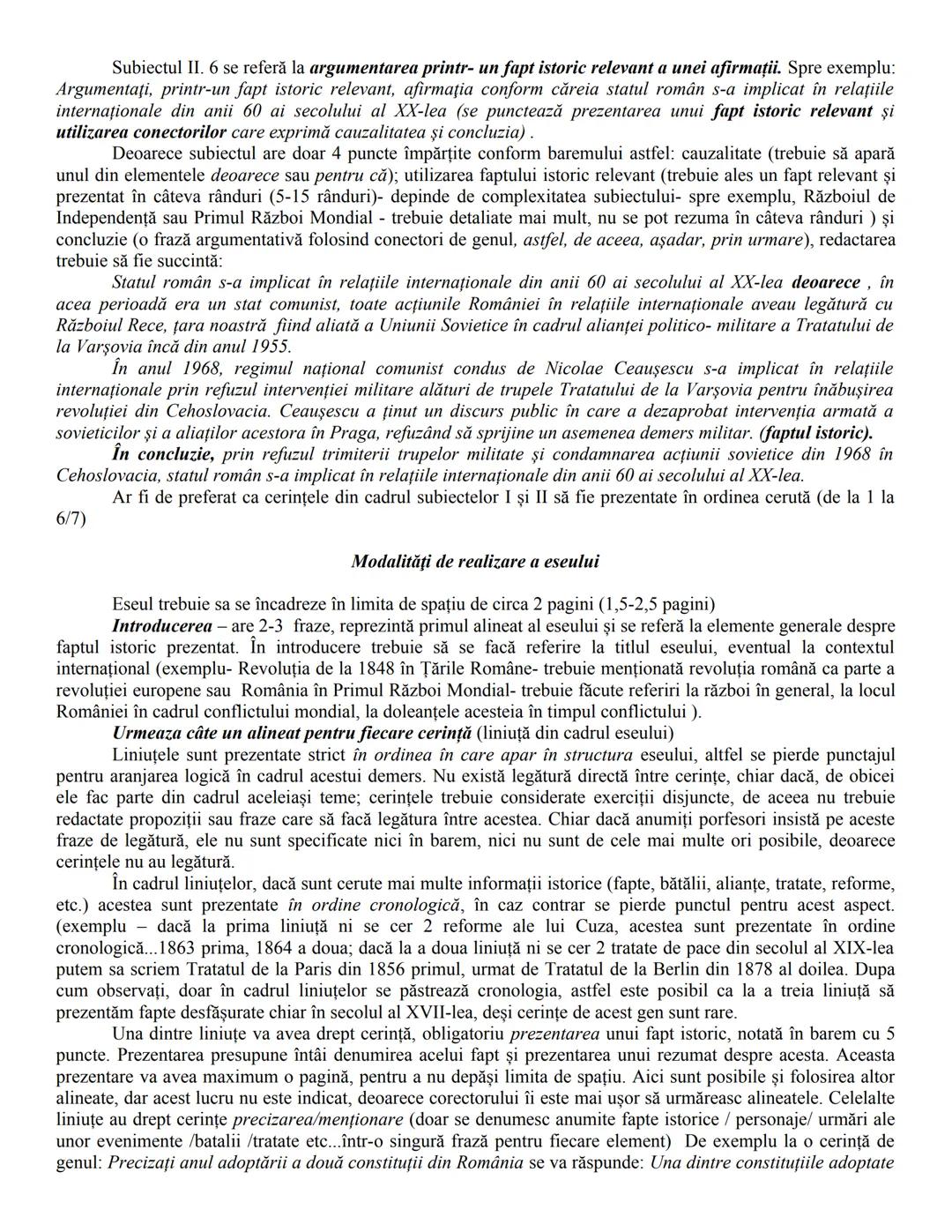 --- OCR Start ---
Modalităţi de realizare a subiectelor din cadrul examenului de bacalaureat la istorie
Modalități de realizare a subiectelo