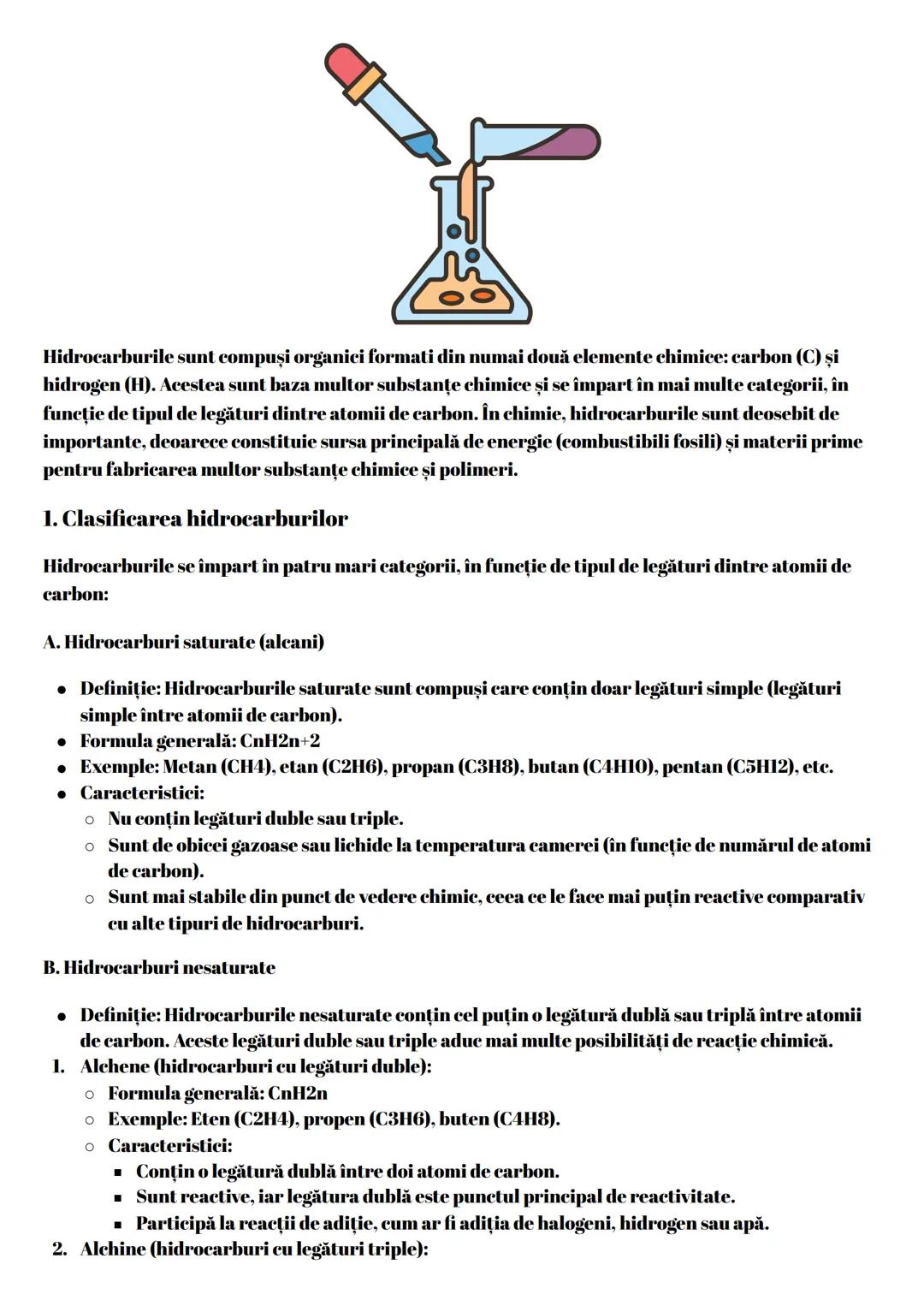 --- OCR Start ---
Hidrocarburile sunt compuși organici formati din numai două elemente chimice: carbon (C) şi
hidrogen (H). Acestea sunt baz